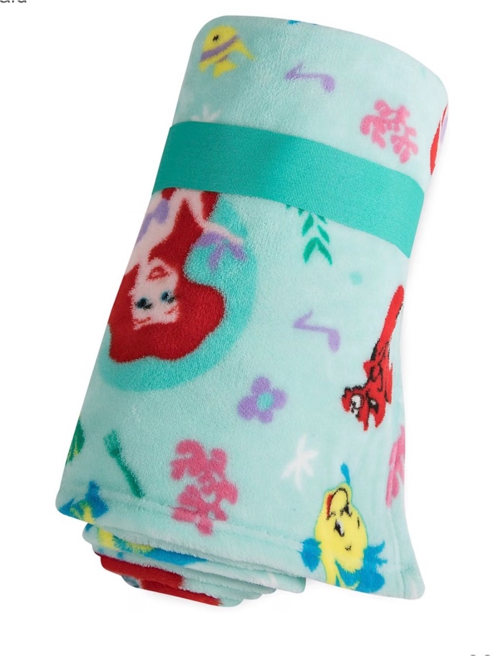 Disney Ariel, Flounder,and Sebastian Fleece Throw  The Little Mermaid size 50x60